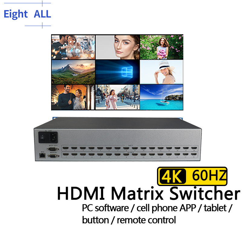 4K@60 HDMI Matrix Switch 8x8 4 - Power Over Ethernet 评论和价格
