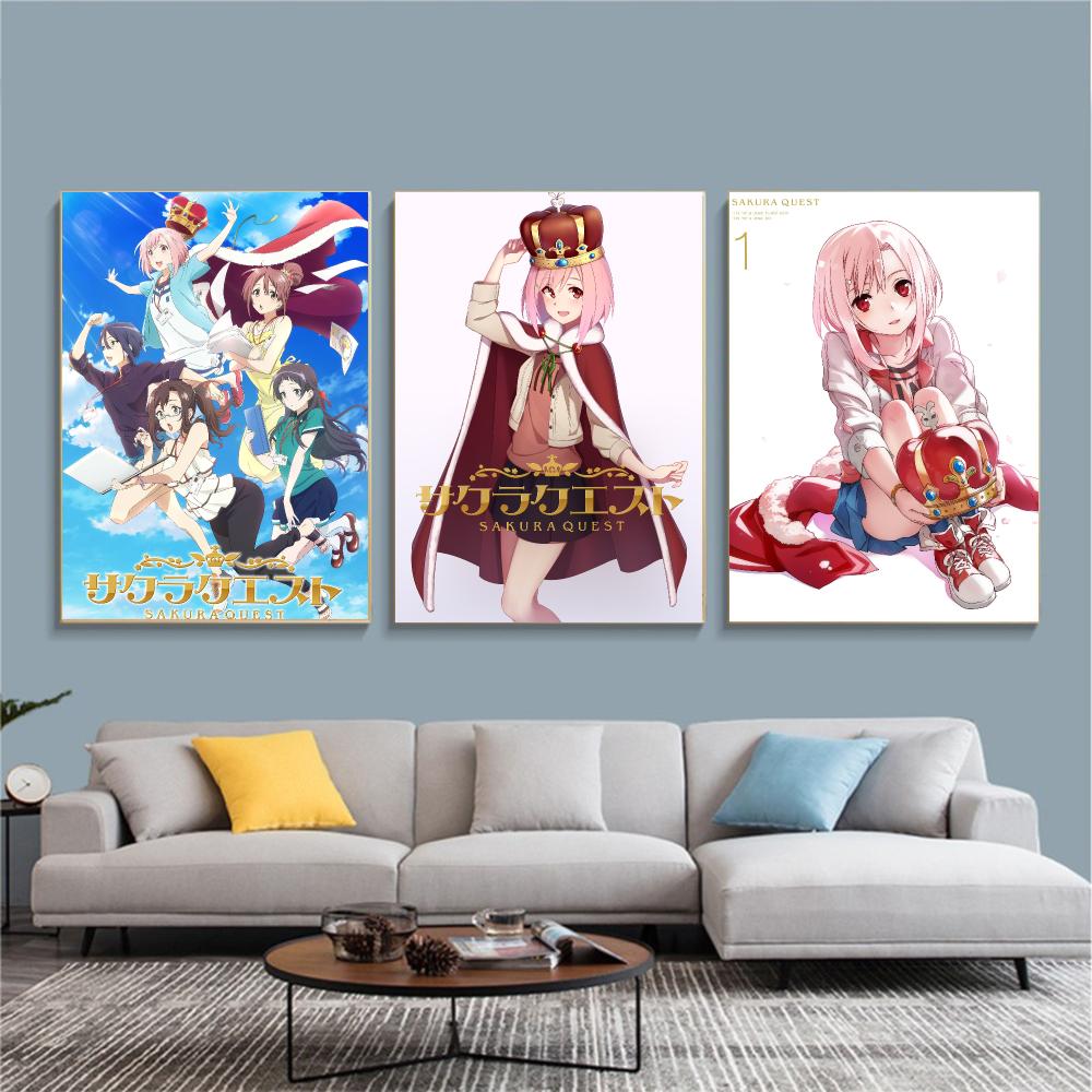 anime S-Sakura Quest-T Poster  - Office Quest 评论和价格