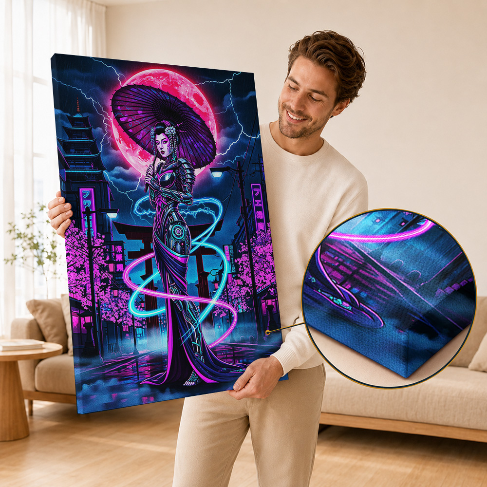 Cyberpunk Canvas Print Poster  - Office Technologies 评论和价格