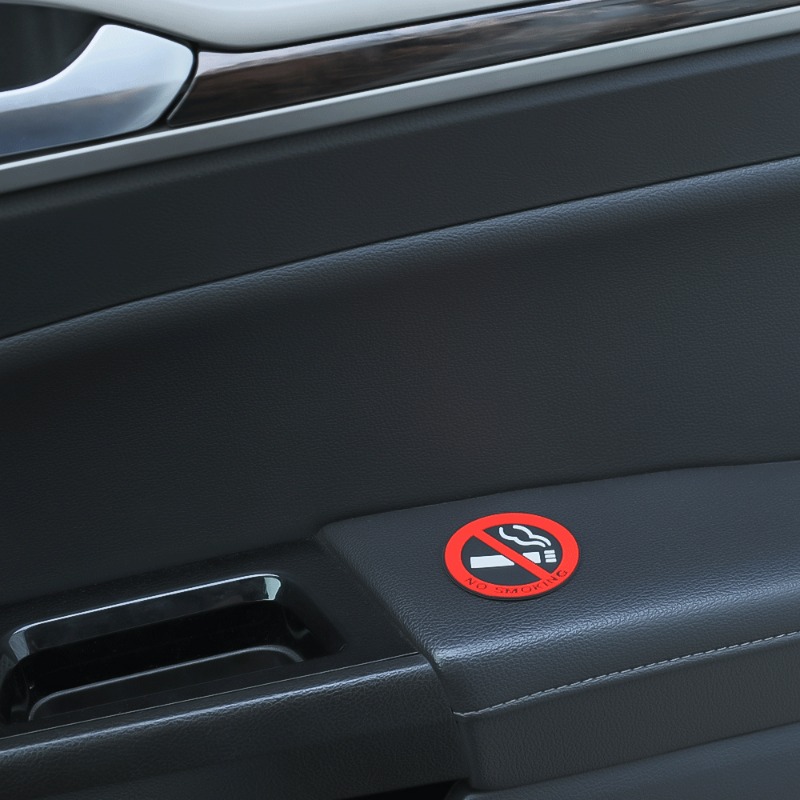 No Smoking Car Stickers Red Ro - Office Technologies 评论和价格