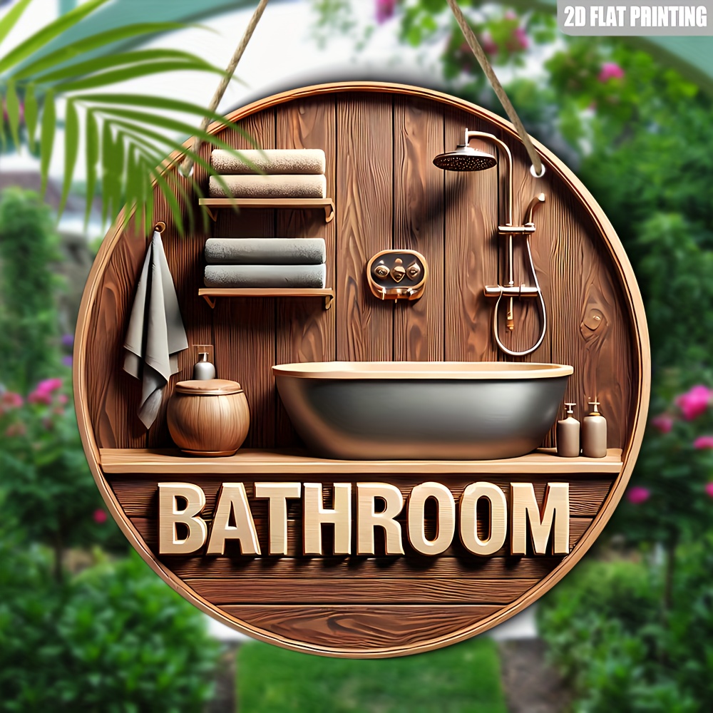 1 Piece 2D Wooden Disc Bathroo - Office Technologies 评论和价格