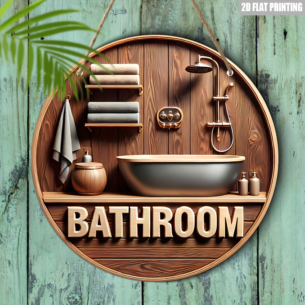 1 Piece 2D Wooden Disc Bathroo - Office Technologies 评论和价格